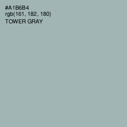 #A1B6B4 - Tower Gray Color Image