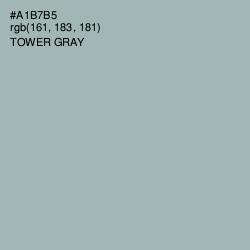#A1B7B5 - Tower Gray Color Image