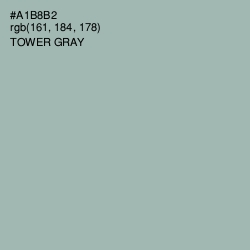 #A1B8B2 - Tower Gray Color Image