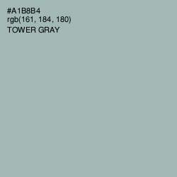 #A1B8B4 - Tower Gray Color Image