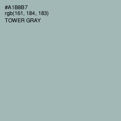 #A1B8B7 - Tower Gray Color Image