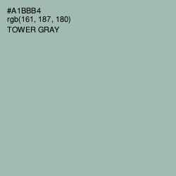 #A1BBB4 - Tower Gray Color Image