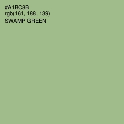 #A1BC8B - Swamp Green Color Image