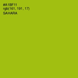 #A1BF11 - Sahara Color Image