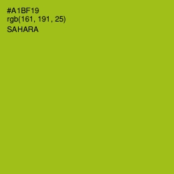 #A1BF19 - Sahara Color Image