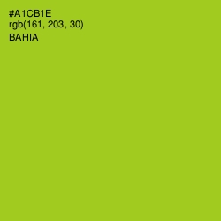 #A1CB1E - Bahia Color Image