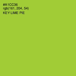 #A1CC36 - Key Lime Pie Color Image