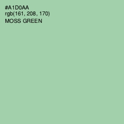 #A1D0AA - Moss Green Color Image