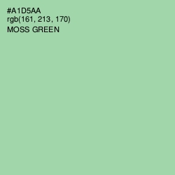 #A1D5AA - Moss Green Color Image