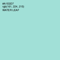 #A1E0D7 - Water Leaf Color Image