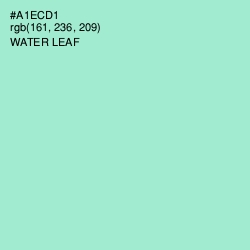 #A1ECD1 - Water Leaf Color Image