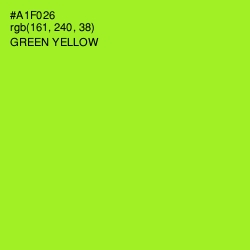 #A1F026 - Green Yellow Color Image