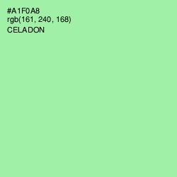 #A1F0A8 - Celadon Color Image