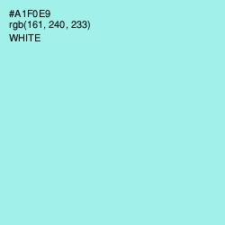 #A1F0E9 - Blizzard Blue Color Image