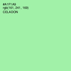 #A1F1A9 - Celadon Color Image