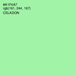 #A1F4A7 - Celadon Color Image
