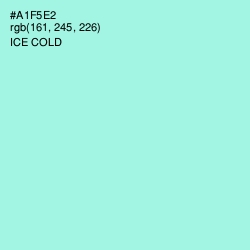 #A1F5E2 - Ice Cold Color Image