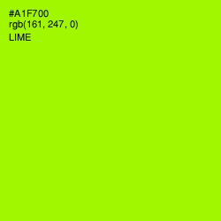 #A1F700 - Lime Color Image