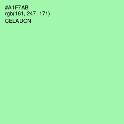 #A1F7AB - Celadon Color Image