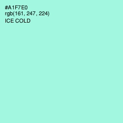 #A1F7E0 - Ice Cold Color Image