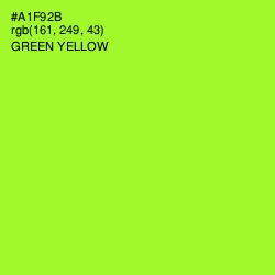 #A1F92B - Green Yellow Color Image