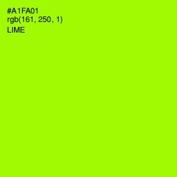 #A1FA01 - Lime Color Image