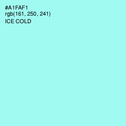 #A1FAF1 - Ice Cold Color Image