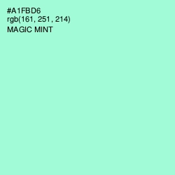 #A1FBD6 - Magic Mint Color Image