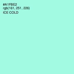 #A1FBE2 - Ice Cold Color Image