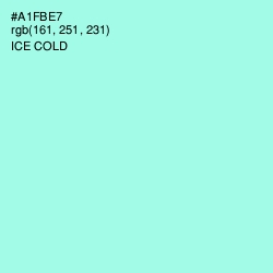 #A1FBE7 - Ice Cold Color Image