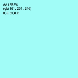 #A1FBF6 - Ice Cold Color Image