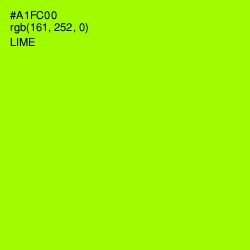 #A1FC00 - Lime Color Image