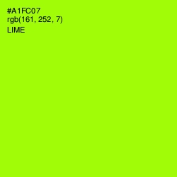 #A1FC07 - Lime Color Image