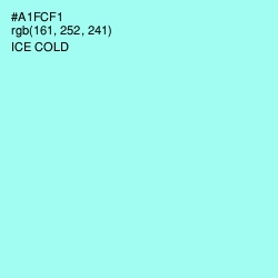 #A1FCF1 - Ice Cold Color Image