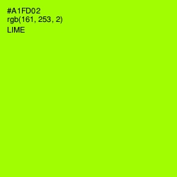 #A1FD02 - Lime Color Image