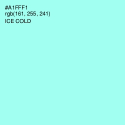 #A1FFF1 - Ice Cold Color Image