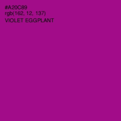 #A20C89 - Violet Eggplant Color Image