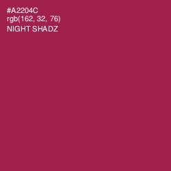 #A2204C - Night Shadz Color Image