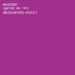 #A22E8D - Medium Red Violet Color Image