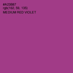 #A23B87 - Medium Red Violet Color Image