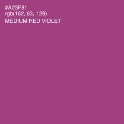 #A23F81 - Medium Red Violet Color Image