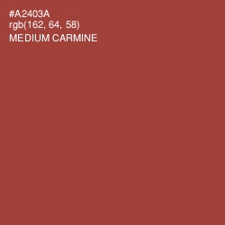 #A2403A - Medium Carmine Color Image