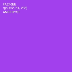 #A240EE - Amethyst Color Image