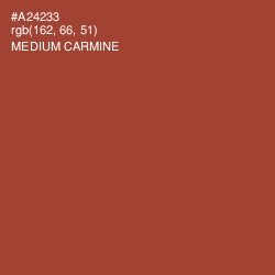 #A24233 - Medium Carmine Color Image