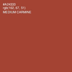 #A24333 - Medium Carmine Color Image