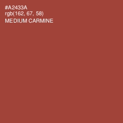 #A2433A - Medium Carmine Color Image