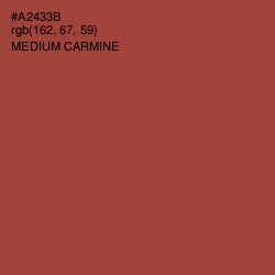 #A2433B - Medium Carmine Color Image