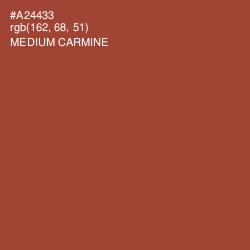 #A24433 - Medium Carmine Color Image