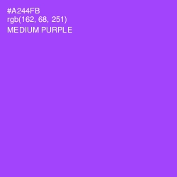 #A244FB - Medium Purple Color Image