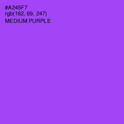 #A245F7 - Medium Purple Color Image